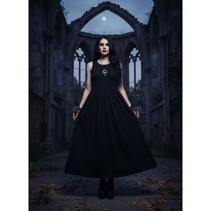 Women's Sleeveless Tank Dress Size XXL Whimsical goth Y2K 0210